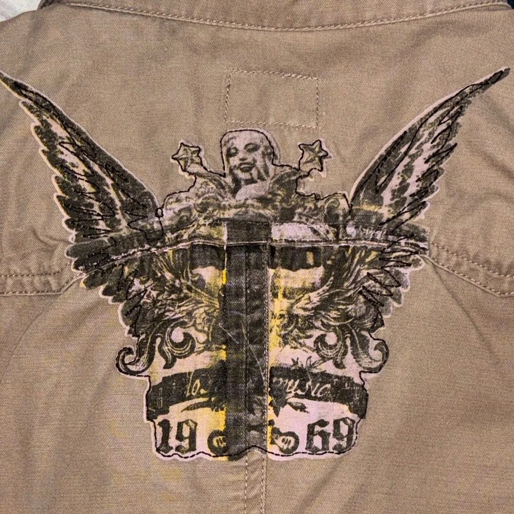 Buffalo David Bitton Tan Blazer with Floral Embroidery - Picture 14 of 14